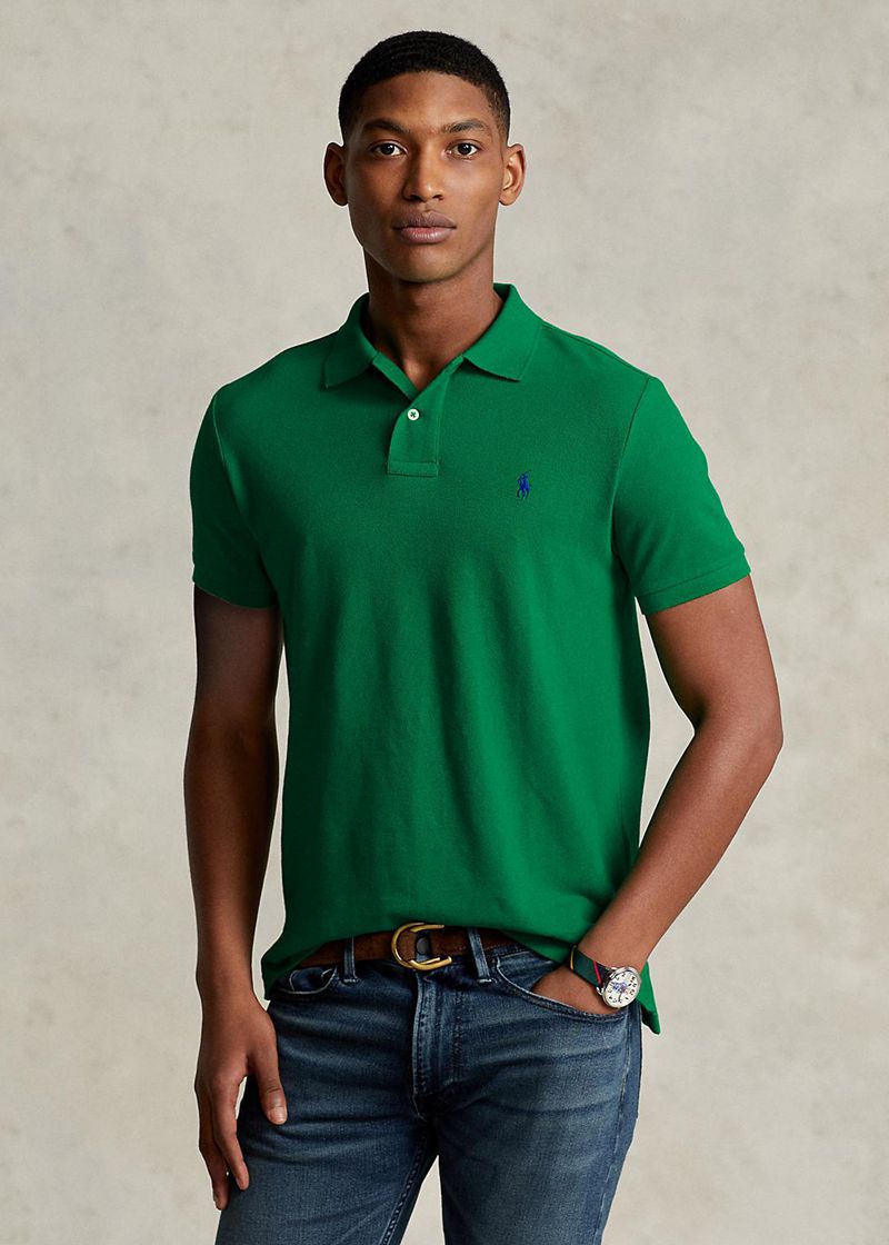 Poleras Polo Polo Ralph Lauren Hombre Slim Fit Mesh Chile Verde ZUCWL-4259